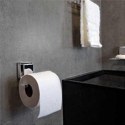 Suporte Papel Higiênico Porta Papel Com Adesivo Super Forte