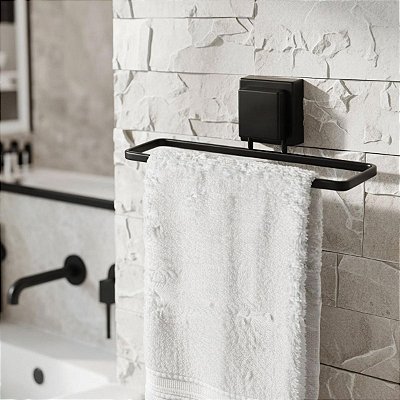 Toalheiro Lavabo Suporte Toalha Rosto C/adesivo Super Forte