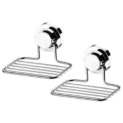 Kit 2 Saboneteira Porta Sabonete Parede Fixação Adesivo