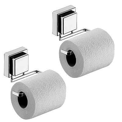 2 Suportes Papel Higiênico Porta Papel C/adesivo Super Forte