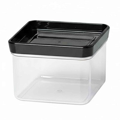 Pote Hermético Lumini Quadrado Black 225ml