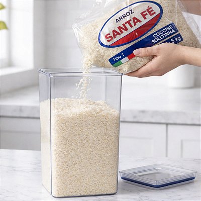 Pote Hermético Gigante 6.215ml Lumini Cabe O Arroz Inteiro