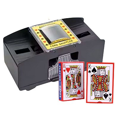 Embaralhador Automático De Cartas + 2 Baralhos Portátil