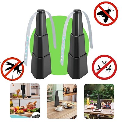 Kit 2 Repelentes De Mesa Ventilador Espanta Mosca Mosquito