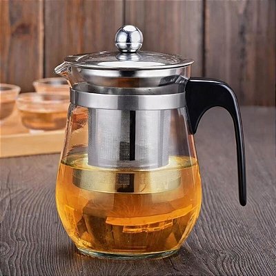 Chaleira De Vidro Infusor Removivel Alça 500ml Resistente