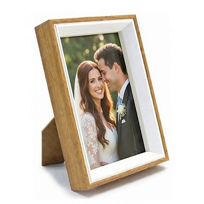 Porta Retrato Decorativo Luxo Mart Mdf Madeira Foto 10x15