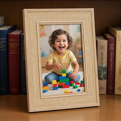 Porta Retrato Decorativo Luxo Mart Mdf Madeira 10x15