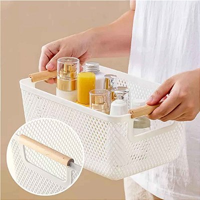Cesto De Armazenamento Decoração De Cesta Multiuso 27x18cm