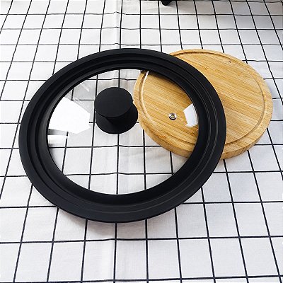 Tampa Universal C/silicone Vidro Panela 20 A 22 A 24 Cm