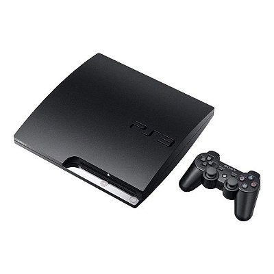 Console Playstation 3 Slim Preto com Controle Original