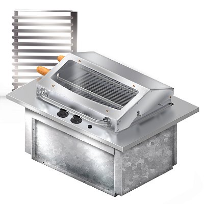 Churrasqueira Cooktop de Embutir Elétrico 127/220 V - CHE SARO