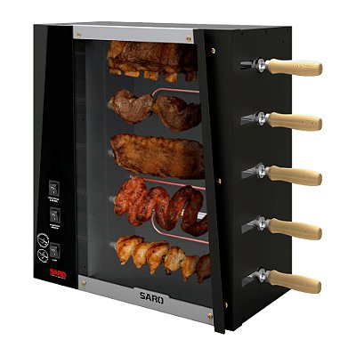 Churrasqueira Rotativa Elétrica 127/220 V 5 Espetos