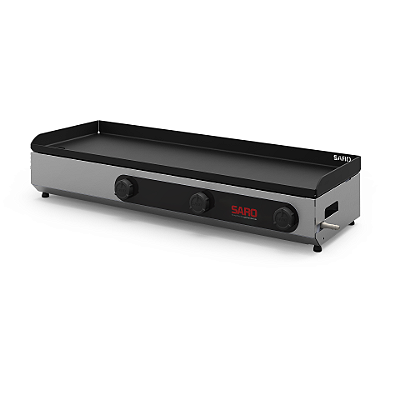 CP100 Chapa para Lanches Inox 3 Queimadores Individuais a Gás GLP 100x30 cm
