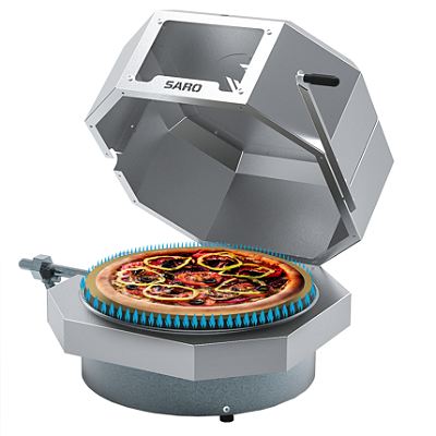 Assador de Pizza Compacto Italiano à gás GLP 40cm