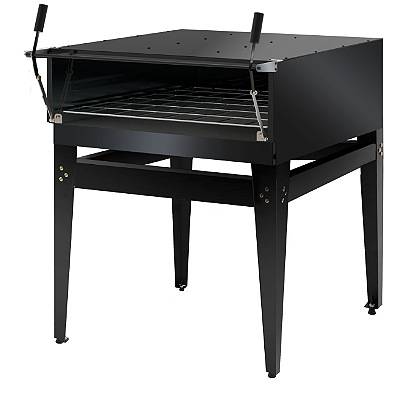 Assador Guilhotina a gas GLP 80x80cm com cavalete