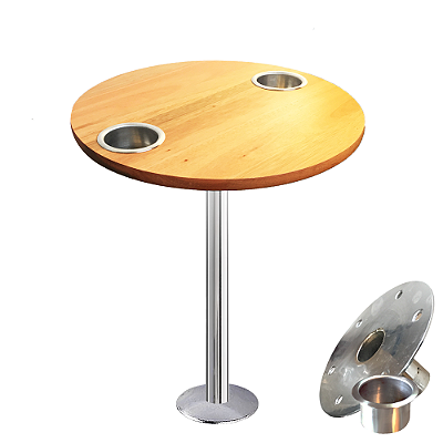 Mesa Náutica Para Barcos, Lanchas E Afins Circular De 45cm