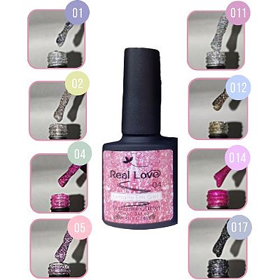 Esmalte Gel Diamante Glitter REAL LOVE 10ml