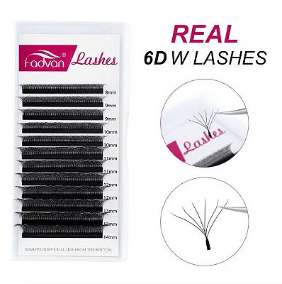 Cílios Real 6D W 0,07 D MIX 8-14mm FADVAN LASHES