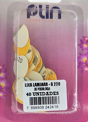 Lixa de Podologia LAMINAR C/ 40 UND GR 220 PLIN