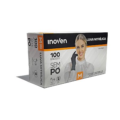 Luva Nitrílica Preta 100 und INOVEN