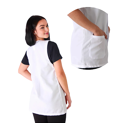 Jaleco Curto Sem Manga Oxford -JL11