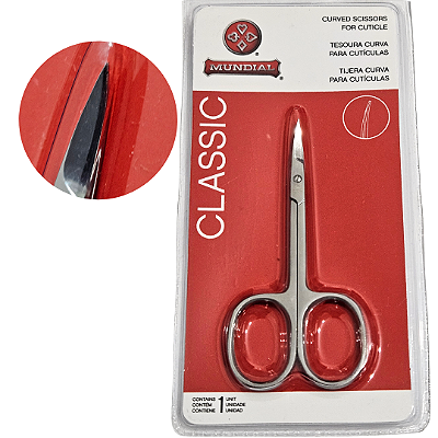 Tesoura Cutícula Curva MUNDIAL BC415