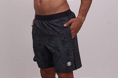 SHORT MASC SUBLIMADO ARANHAS BLACK