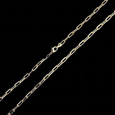 CORRENTE CARTIE FECHO CONVENCIONAL   (3mm- 70cm)    (8G) - BANHADO A OURO 18k