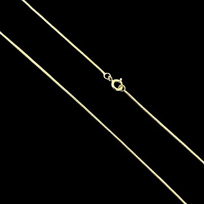 CORRENTE RABO DE RATO (1.5mm - 6G -70cm) - BANHADO A OURO 18K.