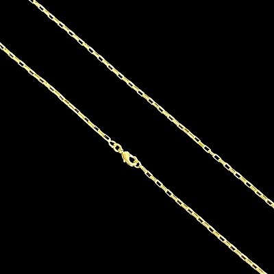 CORRENTE TIJOLINHO (2.MM-70CM) - 8G - BANHADO A OURO 18K