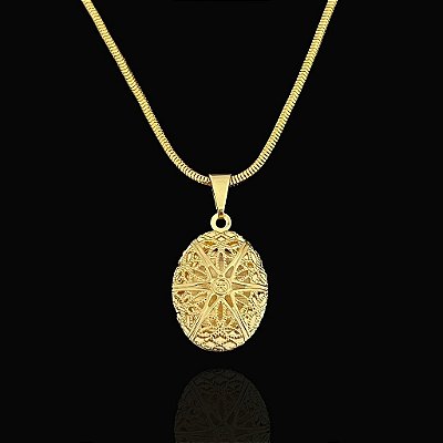 PINGENTE  RELICÁRIO ( 5g-2x2,5cm)- BANHO DE OURO 18k