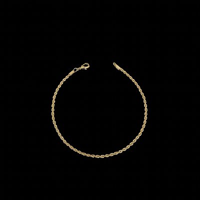 PULSEIRA BAIANA (  2MM - 6G - 21 CM) - BANHO DE OURO 18K.