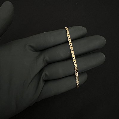 PULSEIRA  PIASTRINE  (1.8MM - 3G-20CM)  - BANHO DE OURO 18k.