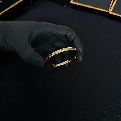 BRACELETE DETALHADO ( 4mm -13g)-21cm - BANHADO A OURO 18K