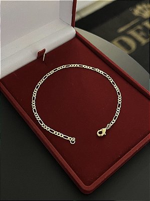 PULSEIRA  3x1  (2mm) Escolha  17cm a 21cm - Banhado a Ouro 18K