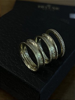 PAR DE ALIANÇA  6mm + APARADOR  + CAIXINHA DE PRESENTE - FEITO DE MOEDA ANTIGA