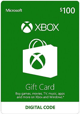 Gift Card Xbox: 100 Reais - Código Digital