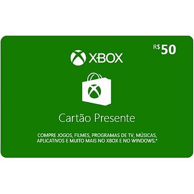 Gift Card Xbox 50 Reais