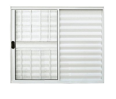 Janela 3F C/Grade Branco Linha Modular Várias Medidas