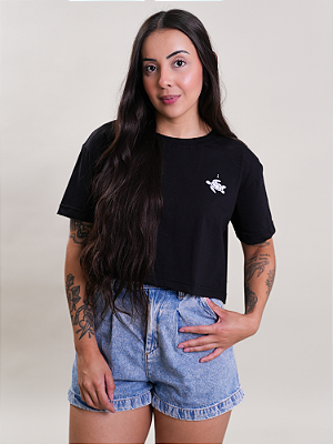 Cropped Turtles Preto