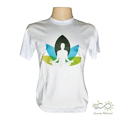 Camiseta 100% algodão estampa Yoga