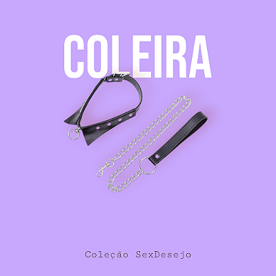 Coleira sado com Guia