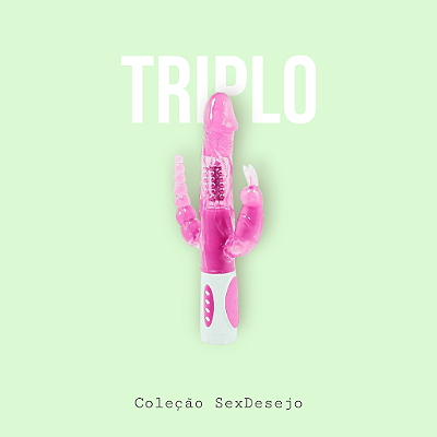 Vibrador Rotativo Triplo Prazer
