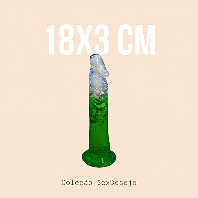 Pênis Realístico - Transparente/Verde