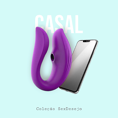 Vibrador de Casal com Pulsação - À Longa distância com Aplicativo de celular