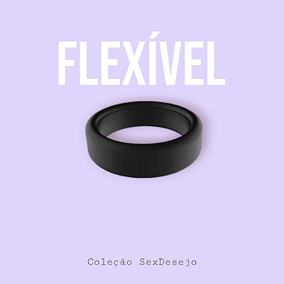 Anel Peniano Flexível - Preto