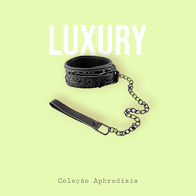 Luxury Fetish - Coleira com Guia 30 cm - Aphrodisia