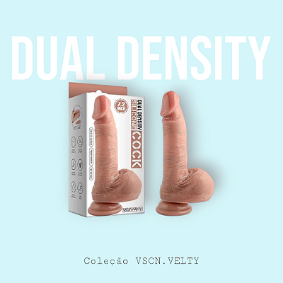 Pênis Realístico com ventosa - Dual Density - 18,3 x 3,6 cm