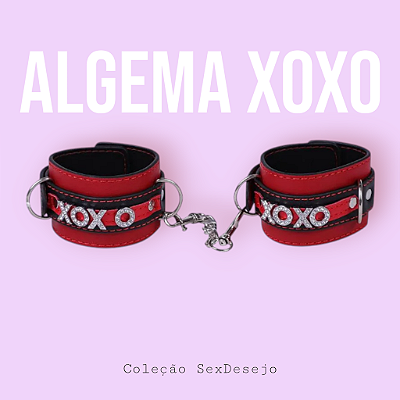 Algema com Corrente e Fivelas em Couro Luxo XOXO