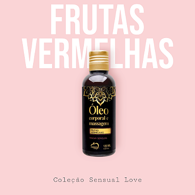 Óleo Corporal Para Massagem 120Ml - Frutas Vermelhas
